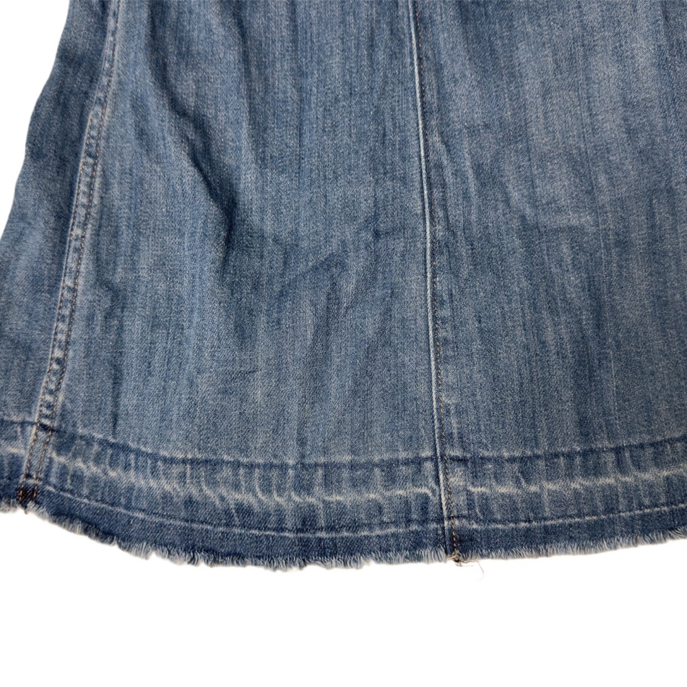 Free People Retro Inspired High Waist Ultra Wide Leg Raw Frayed Hem Jeans, 28 - Picture 7 of 7
